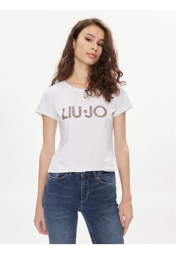 Liu Jo T-Shirt VA4105 JS003 Biały Regular Fit. Kolor: biały. Materiał: bawełna