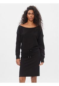 DKNY Sukienka dzianinowa DP3D4828 Czarny Regular Fit. Kolor: czarny. Materiał: bawełna, syntetyk