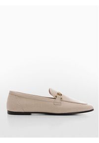 mango - Mango Mokasyny Toledo 57094424 Beżowy. Kolor: beżowy. Materiał: skóra #2