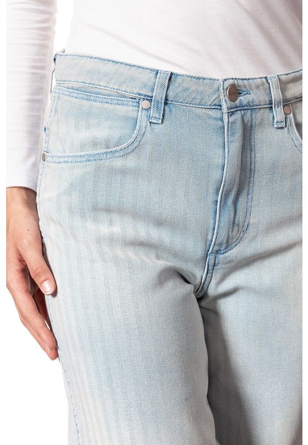 Wrangler - WRANGLER BAGGY HERRINGBONE W28GTS281 112128257. Stan: podwyższony. Wzór: jodełka, aplikacja