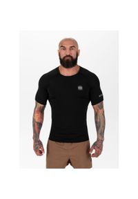 PITBULL - Rashguard męski Pitbull West Coast Performance Small Logo. Kolor: czarny