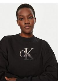 Calvin Klein Jeans Sukienka dzianinowa J20J224834 Czarny Relaxed Fit. Kolor: czarny. Materiał: syntetyk, bawełna #4