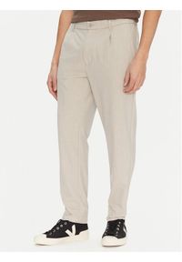 Only & Sons Chinosy Lou 22031615 Beżowy Tapered Fit. Kolor: beżowy. Materiał: syntetyk