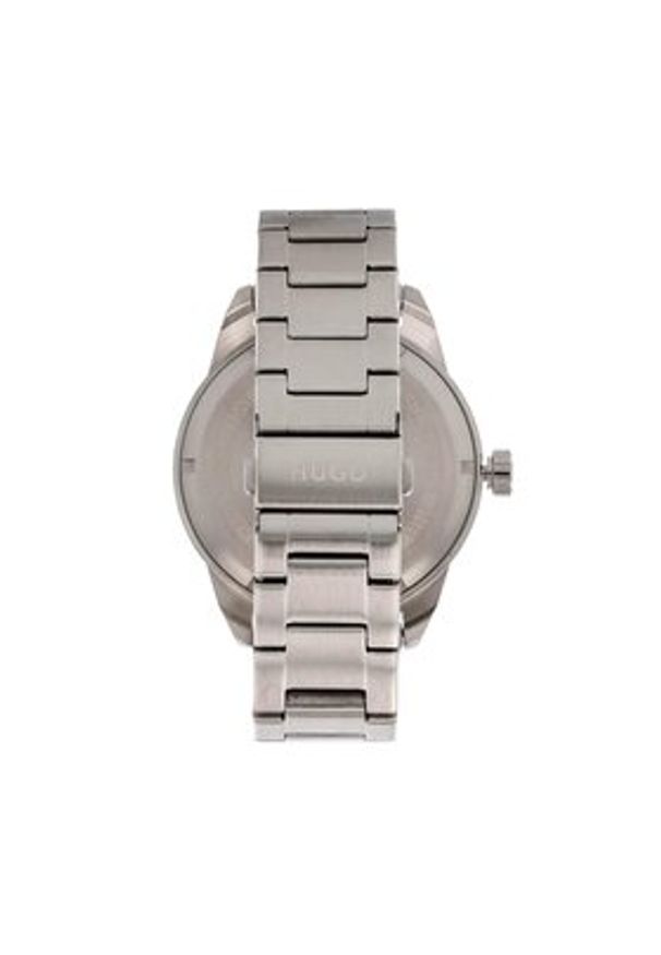 Hugo Zegarek Grip 1530276 Srebrny. Kolor: srebrny