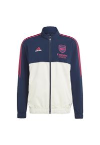 Kurtka do piłki nożnej męska Adidas Arsenal Presentation Condivo 2022/23. Kolor: biały, niebieski, wielokolorowy. Materiał: dresówka #2