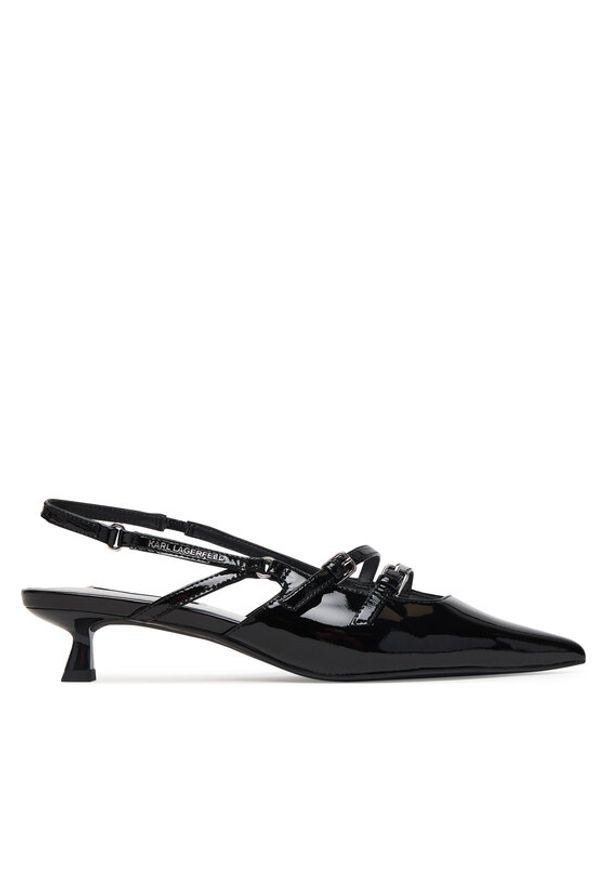 Karl Lagerfeld - KARL LAGERFELD Czółenka Pasha KL30105A Czarny. Kolor: czarny. Materiał: skóra