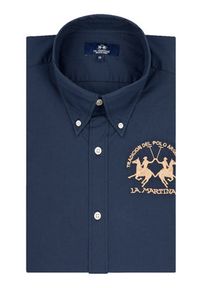 La Martina Koszula Poplin CCMC01 PP003 Granatowy Regular Fit. Kolor: niebieski. Materiał: bawełna #3