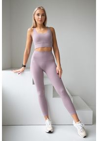 2SkIN - Legginsy z wysokim stanem Pilates różowe. Stan: podwyższony. Kolor: różowy. Sport: joga i pilates