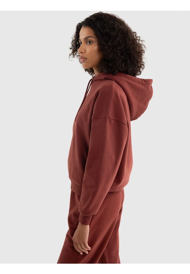 Big-Star - Bluza damska z kapturem bordowa Megan 604/ Foxie 604. Okazja: na co dzień. Typ kołnierza: kaptur. Kolor: czerwony. Styl: casual