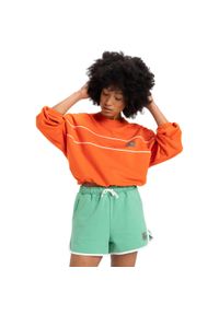 Quiksilver - Spodenki z elastyczną talią dla Kobiety SCALLOP Zielony. Kolor: czerwony, pomarańczowy, wielokolorowy. Materiał: materiał, poliester, bawełna. Długość: krótkie