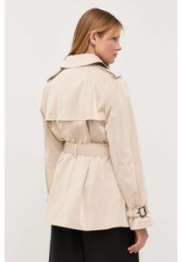 Karl Lagerfeld płaszcz damski kolor beżowy przejściowy oversize. Kolor: beżowy. Styl: klasyczny #3