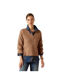 Sweter damski Ariat Blaydon. Kolor: brązowy. Materiał: polar. Sezon: zima #1