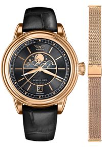 AVIATOR - Zegarek damski Aviator V.1.33.2.253.4-SET różowe złoto. Kolor: złoty, wielokolorowy, różowy #1