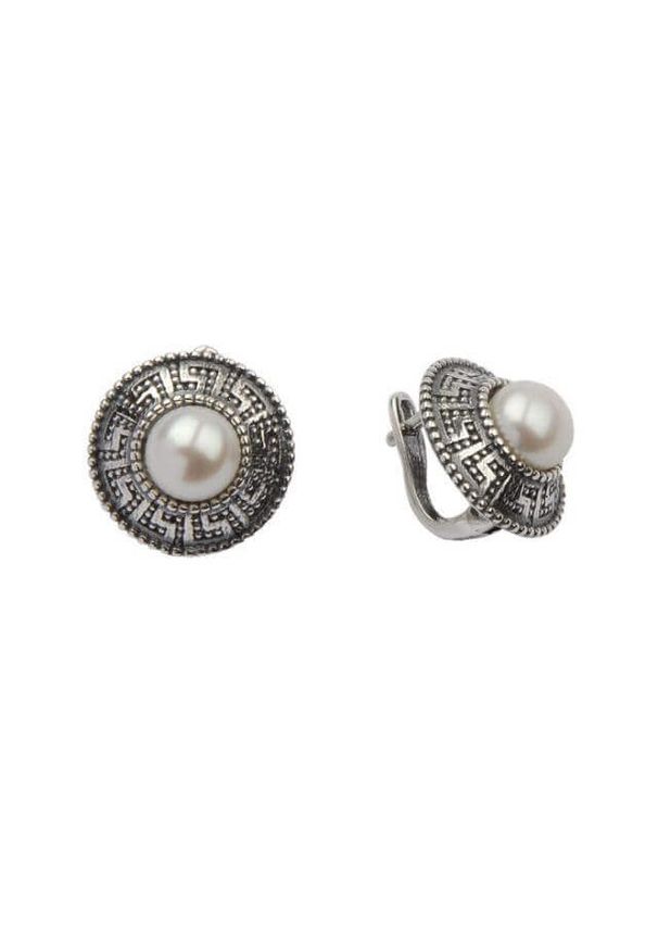 Polcarat Design - Srebrne kolczyki z perełką K3 1724. Materiał: srebrne. Kolor: srebrny. Kamień szlachetny: perła