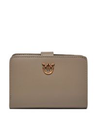 Pinko Mały Portfel Damski Multi Pockets Wallet AI 24-25 PCPL 103761 A0F1 Beżowy. Kolor: beżowy. Materiał: skóra