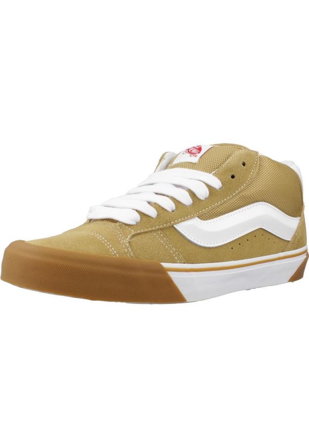 Tenisówki Vans Model Knu Mid Kolor Jasnobrązowy. Kolor: brązowy, wielokolorowy, beżowy. Materiał: tkanina
