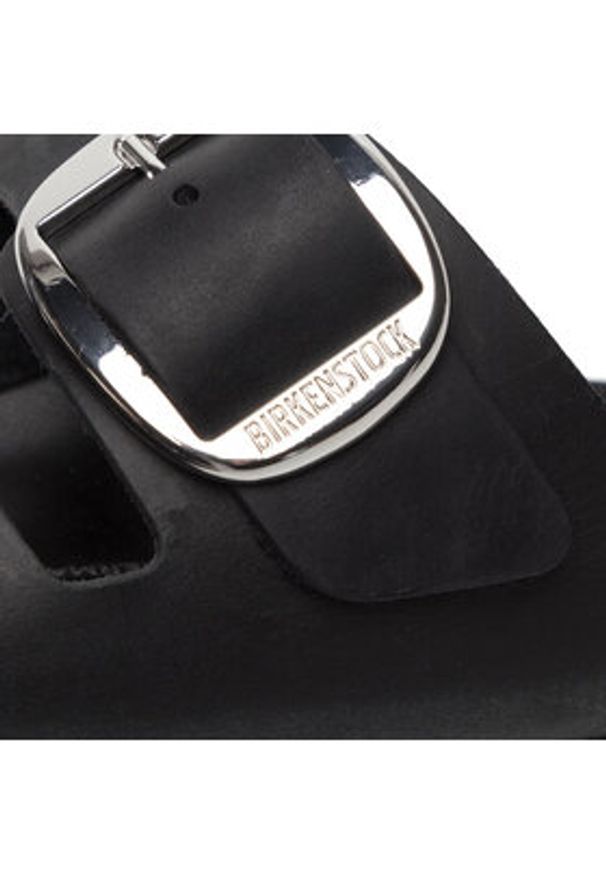 Birkenstock Klapki Arizona Big Buckle 1011075 Czarny. Kolor: czarny. Materiał: skóra