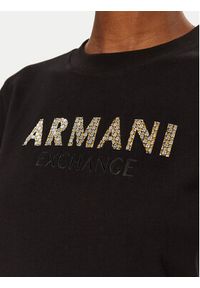 Armani Exchange T-Shirt 6DYT36 YJ7VZ 1200 Czarny Regular Fit. Kolor: czarny. Materiał: bawełna #4