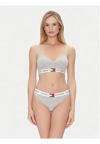 TOMMY HILFIGER - Tommy Hilfiger Stringi UW0UW06039 Szary. Kolor: szary. Materiał: bawełna