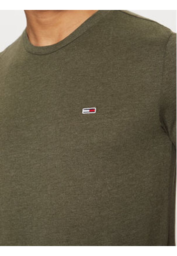 Tommy Jeans T-Shirt Jaspe DM0DM20363 Zielony Slim Fit. Kolor: zielony. Materiał: bawełna, syntetyk