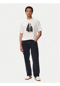 Karl Lagerfeld - KARL LAGERFELD T-Shirt 755143 563225 Biały Regular Fit. Typ kołnierza: dekolt w karo. Kolor: biały. Materiał: bawełna #2