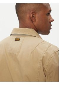 G-Star RAW - G-Star Raw Kurtka przejściowa 4 Pkt Overshirt D26429-D387 Beżowy Slim Fit. Kolor: beżowy. Materiał: bawełna #5