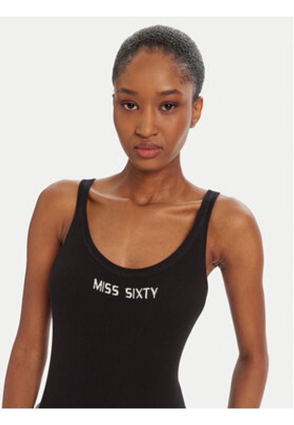 Miss Sixty Top 6L2RJ3580000 Czarny Slim Fit. Kolor: czarny. Materiał: bawełna