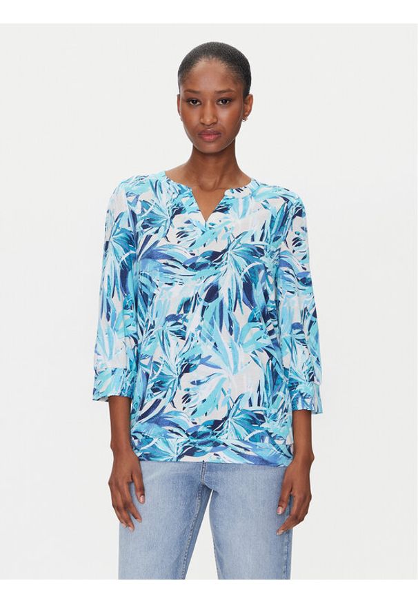 Olsen Bluzka 11105044 Niebieski Regular Fit. Kolor: niebieski. Materiał: bawełna