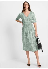 bonprix - Sukienka z dżerseju z przyjaznej dla środowiska wiskozy. Kolor: zielony. Materiał: wiskoza, jersey #1