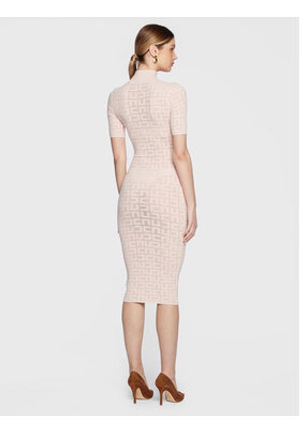 Elisabetta Franchi Sukienka dzianinowa AM-75B-31E2-V320 Różowy Slim Fit. Kolor: różowy. Materiał: wiskoza, dzianina
