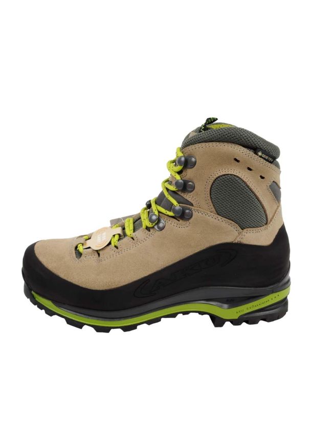Buty trekkingowe męskie Aku Superalp GTX. Kolor: beżowy. Materiał: skóra. Szerokość cholewki: normalna. Styl: sportowy