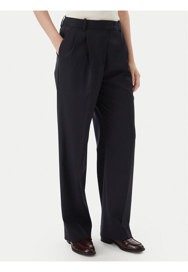 TOMMY HILFIGER - Tommy Hilfiger Spodnie materiałowe Timeless WW0WW48352 Granatowy Straight Fit. Kolor: niebieski. Materiał: syntetyk