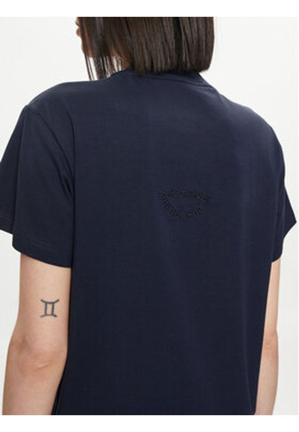 Adidas - adidas T-Shirt Embroidered IS4289 Granatowy Regular Fit. Kolor: niebieski. Materiał: bawełna