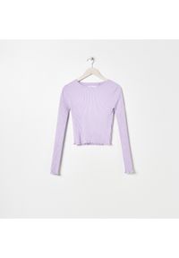 Sinsay - Krótki sweter - Fioletowy. Kolor: fioletowy. Długość: krótkie #1