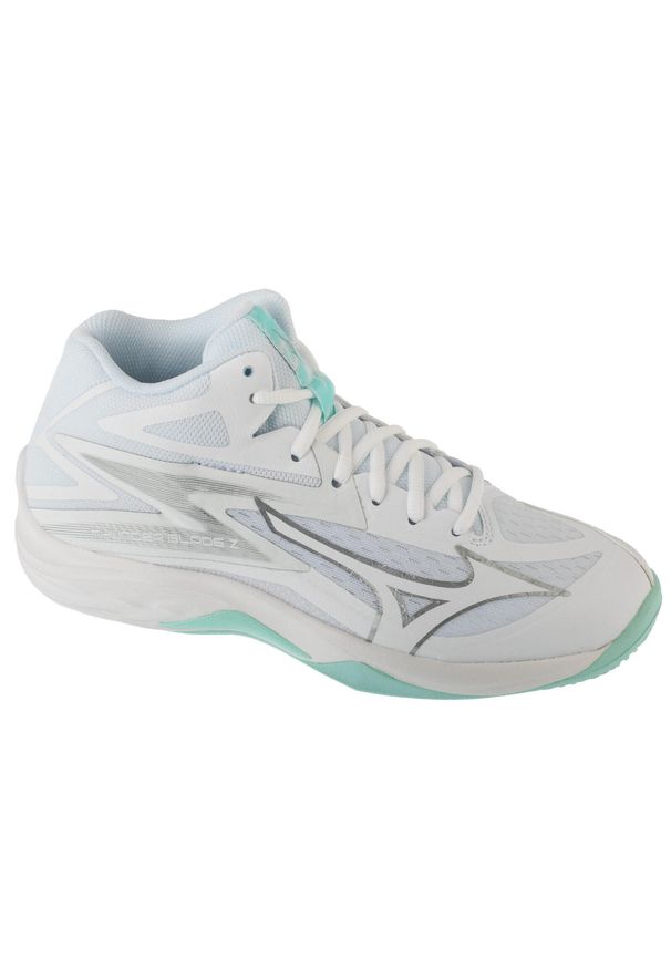 Mizuno - Buty do siatkówki damskie, Thunder Blade Z Mid. Kolor: biały. Sport: siatkówka