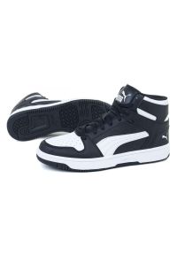 Puma - Męskie Buty Treningowe Rebound Lay Up. Kolor: czarny, biały, wielokolorowy. Styl: sportowy. Sport: turystyka piesza