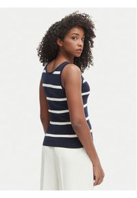TOMMY HILFIGER - Tommy Hilfiger Top WW0WW48480 Granatowy Slim Fit. Kolor: niebieski. Materiał: bawełna #4