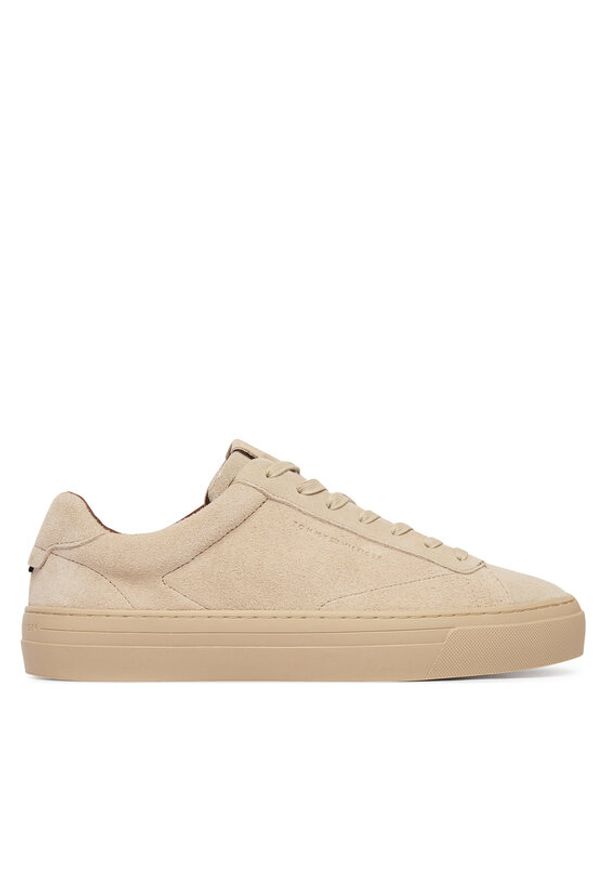 TOMMY HILFIGER - Tommy Hilfiger Sneakersy Park Premium Suede FM0FM05829 Beżowy. Kolor: beżowy. Materiał: skóra, zamsz