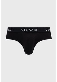 VERSACE - Versace slipy (2-pack) męskie kolor czarny. Kolor: czarny
