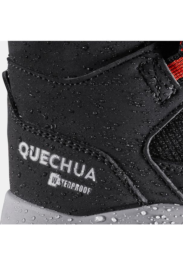quechua - Buty turystyczne dla dzieci Quechua SH500 mountain wodoodporne. Kolor: czarny, czerwony, szary, wielokolorowy. Sezon: zima. Sport: turystyka piesza