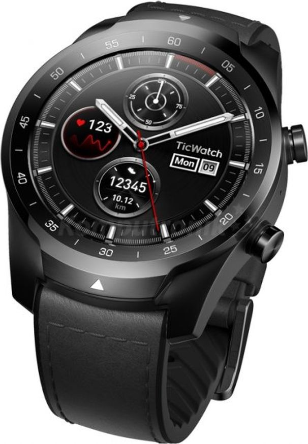 TICWATCH - Smartwatch TicWatch Zegarek sportowy Pro Shadow Smartwatch Black. Rodzaj zegarka: smartwatch. Styl: sportowy