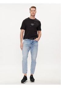 Calvin Klein T-Shirt Line Logo K10K112489 Czarny Regular Fit. Kolor: czarny. Materiał: bawełna #3