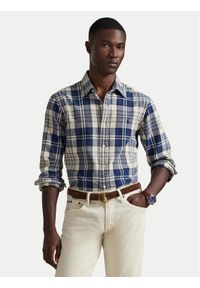 Polo Ralph Lauren Koszula 710953707004 Granatowy Custom Fit. Typ kołnierza: polo. Kolor: niebieski. Materiał: bawełna #1