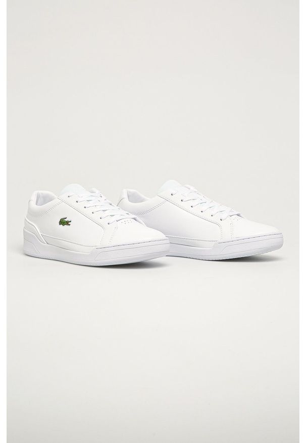 Lacoste - Buty skórzane Challenge 01020 2 SMA. Nosek buta: okrągły. Zapięcie: sznurówki. Kolor: biały. Materiał: skóra