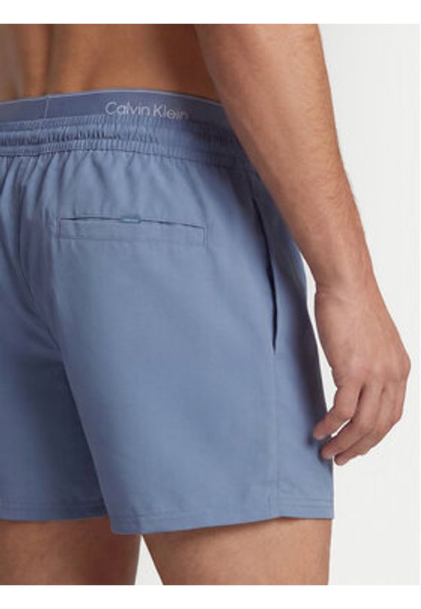 Calvin Klein Swimwear Szorty kąpielowe LV00N61024 Niebieski Regular Fit. Kolor: niebieski. Materiał: syntetyk