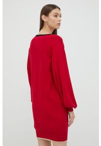 Liu Jo sukienka CA2265.MS99E kolor czerwony mini prosta. Kolor: czerwony. Typ sukienki: proste. Długość: mini #6