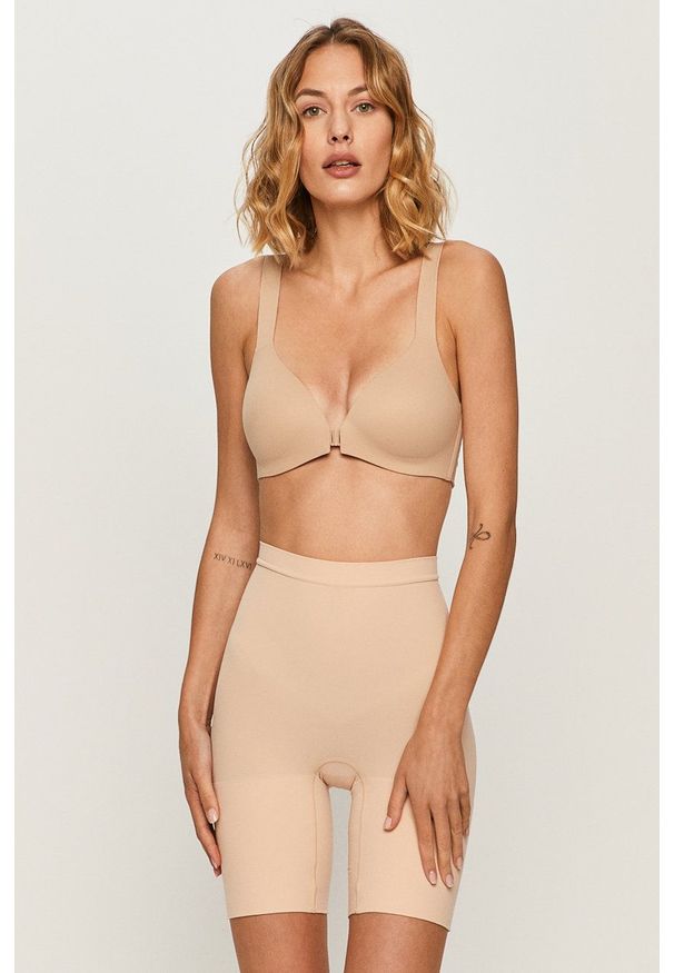 Spanx - Biustonosz Bra-Llelujah Wireless. Kolor: beżowy. Rodzaj stanika: odpinane ramiączka