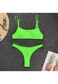 Intica - Bikini z ramiączkami na lato plażowe Raye. Kolor: zielony. Materiał: materiał #1