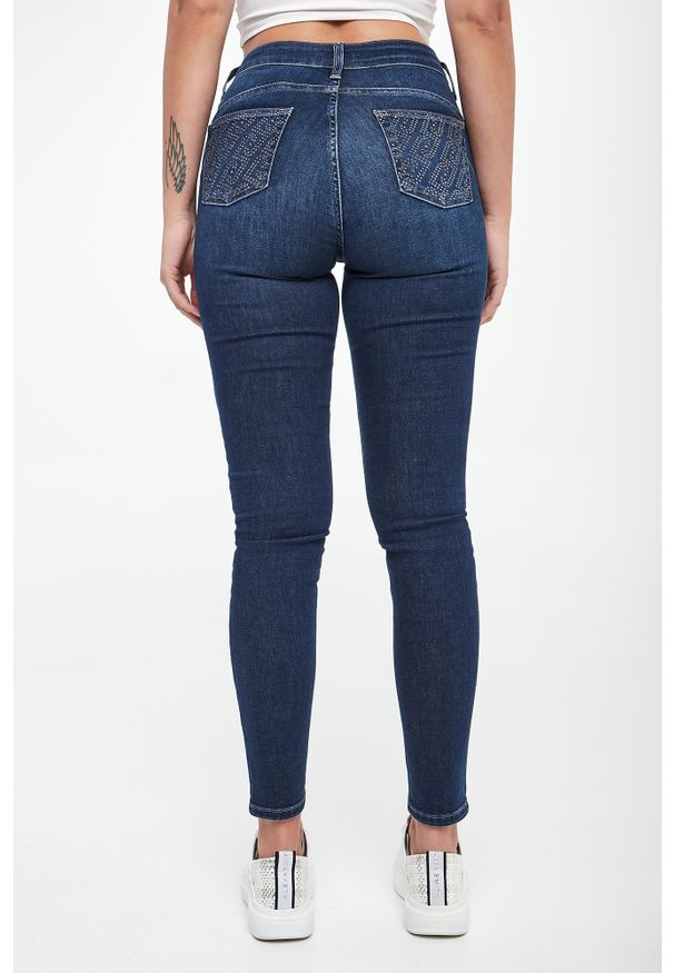 Liu Jo - Jeansy damskie z kryształkami LIU JO