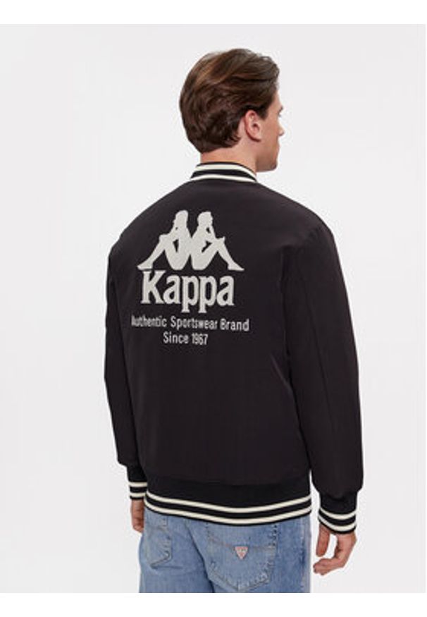 Kappa Kurtka bomber Authentic Gomin 331H2MW Czarny Comfort Fit. Kolor: czarny. Materiał: syntetyk
